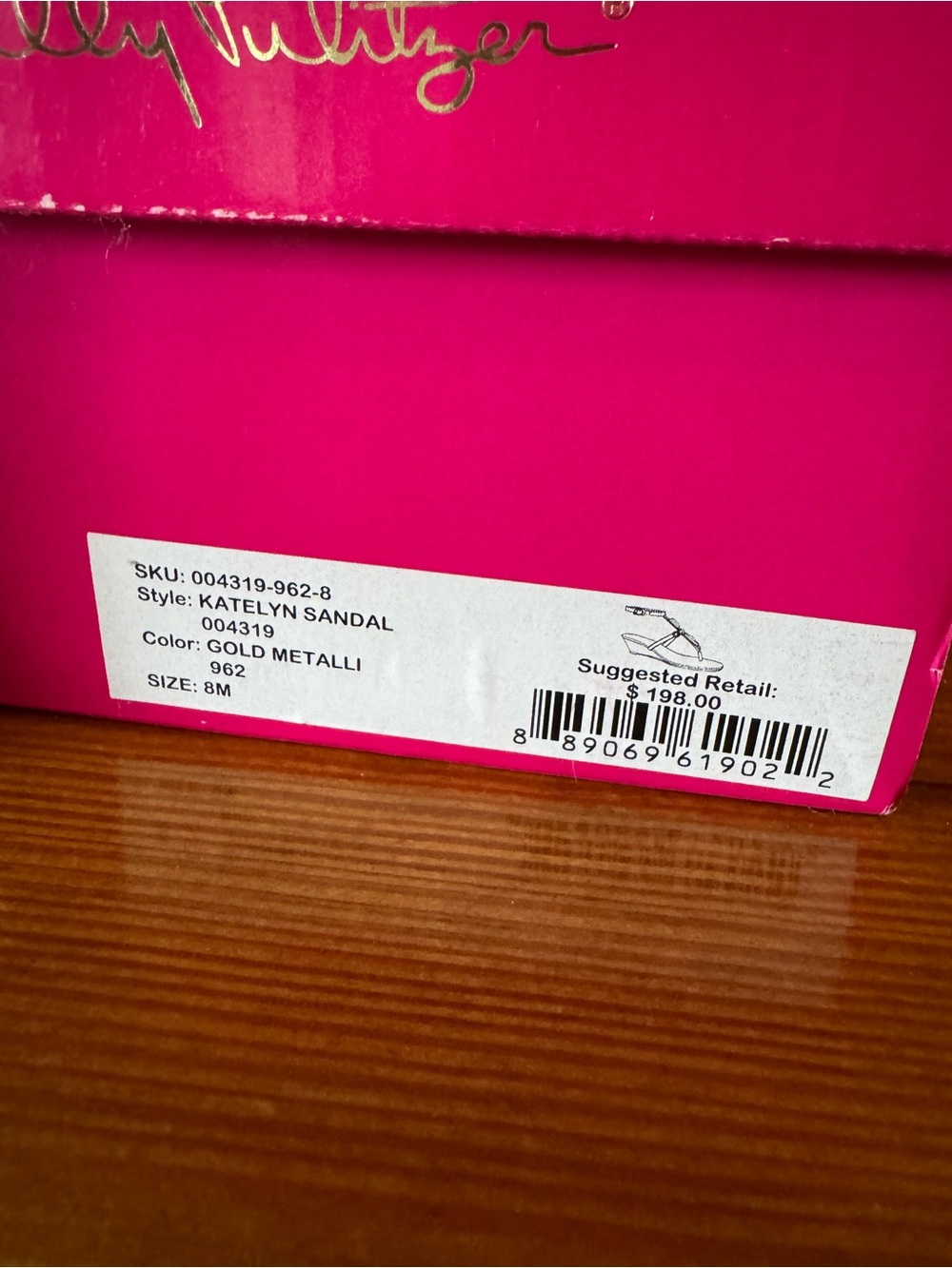 Lilly Pulitzer Gold Jeweled T-Strap Wedge Sandals - Picture 2 of 7
